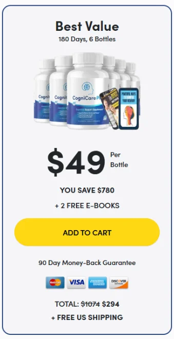 buy CogniCare Pro 6 bottle now